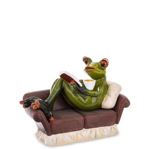 Olvasó béka dísz, Zöld