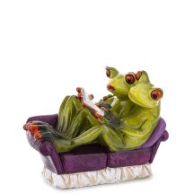 Olvasó béka pár dísz, Zöld