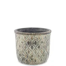 Arany mintás kaspó, Zöld