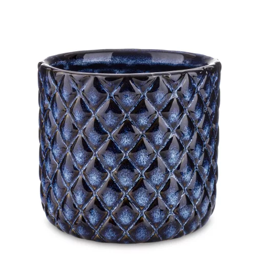 Mintás kaspó, Sötétkék