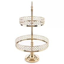 Art Deco süteményes kínálóállvány, Arany