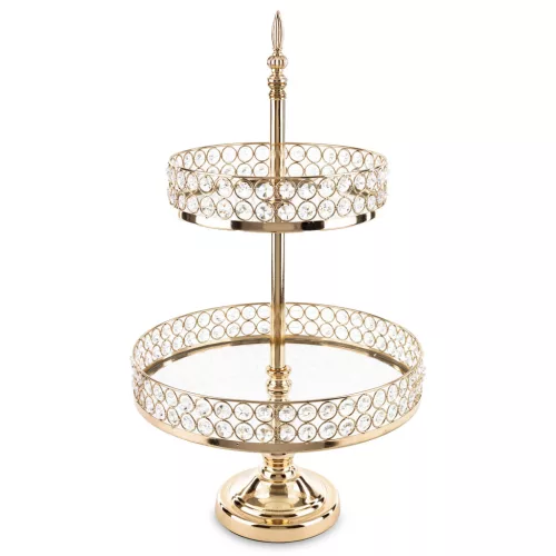 Art Deco süteményes kínálóállvány, Arany