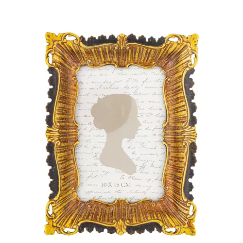 Barokk stílusú asztali képkeret, Arany