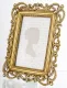 Díszes asztali képkeret, Arany