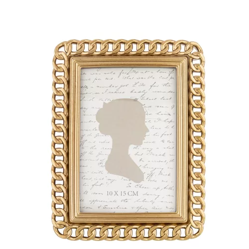 Díszes asztali képkeret, Arany