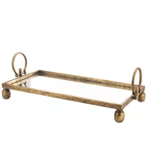 Antikolt hatású kínálótálca, Arany