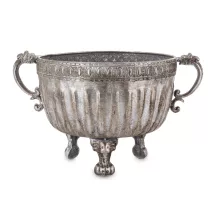 Barokk stílusú kaspó, Ezüst