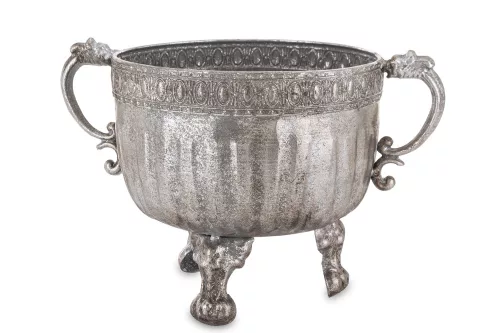 Barokk stílusú kaspó, Ezüst