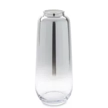 Ezüstös üveg váza, Átlátszó