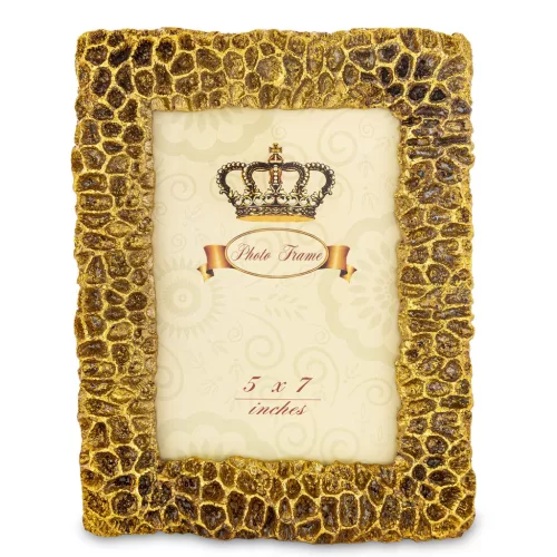 Rusztikus asztali képkeret, Arany