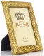 Mintás asztali képkeret, Arany
