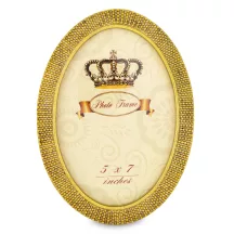 Díszes asztali képkeret, Arany