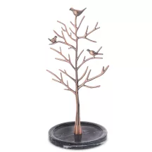 Madárkás ékszertartó állvány, Bronz