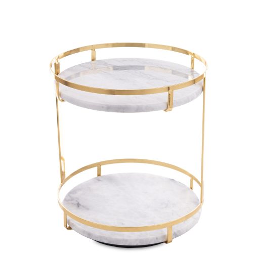 Dekoratív márvány kínálóállvány, Szürke