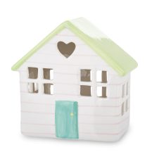 Világító házikó dísz, Fehér