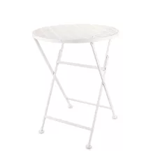 Vintage fém kisasztal, Fehér