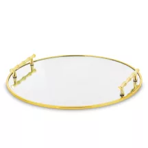 Elegáns kínálótálca, Arany
