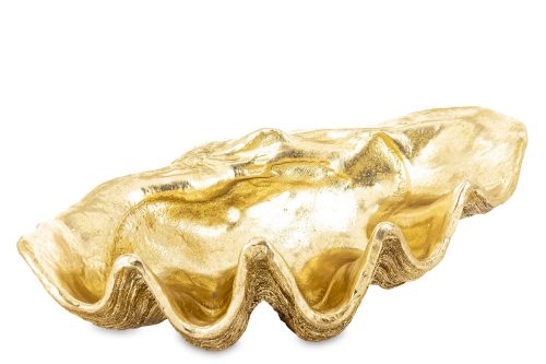 Óriás dekoratív kagylóhéj dísz, Arany