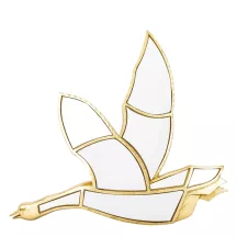 Vadlúd, madár fali dekoráció, Arany