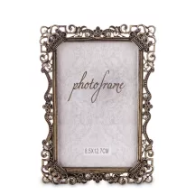 Díszes asztali képkeret, Bronz