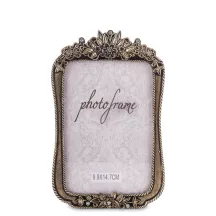 Díszes asztali képkeret, Bronz