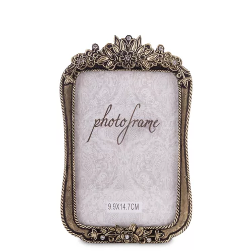 Díszes asztali képkeret, Bronz