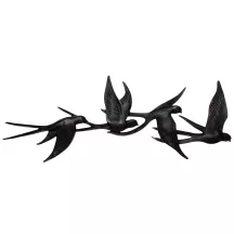Madárkás fali dekoráció, Fekete