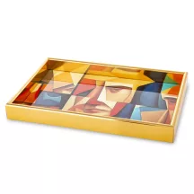 Artist színes dísztálca, Arany