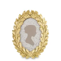 Díszes asztali képkeret, Arany