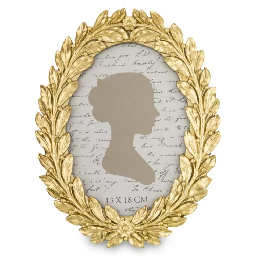 Díszes asztali képkeret, Arany