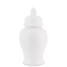 Amfora mintás kerámia tároló, Fehér