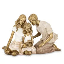 Családi életkép szobor, Bronz