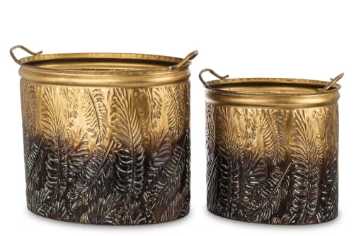 Keleti stílusú kaspó szett, Arany