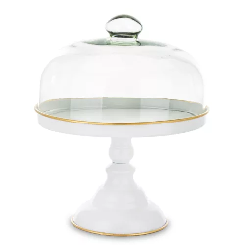 Kínálótál üveg búrával, Fehér