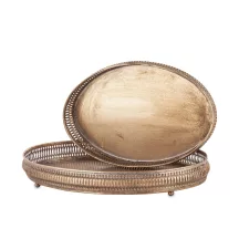 Barokk stílusú tálca szett, Arany