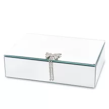 Pillangóval díszített ékszerdoboz, Ezüst