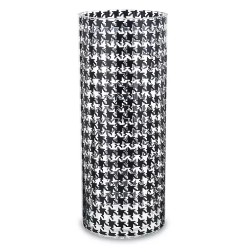 Mintás üveg váza, Fekete