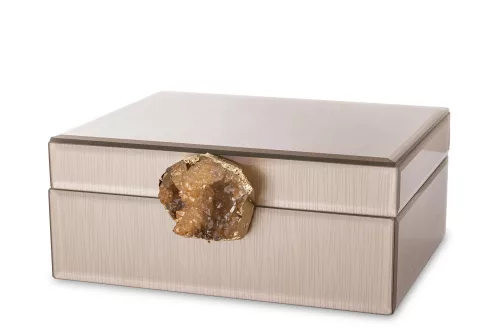 Achát kővel díszített ékszerdoboz, Rosegold