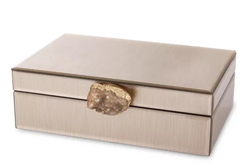 Achát kővel díszített ékszerdoboz, Rosegold