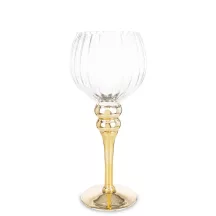 Üveg mécsestartó, Arany