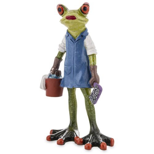 Takarító béka dísz, Zöld