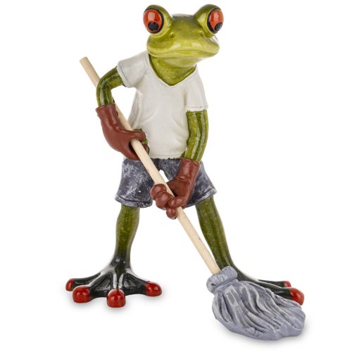 Takarító béka dísz, Zöld