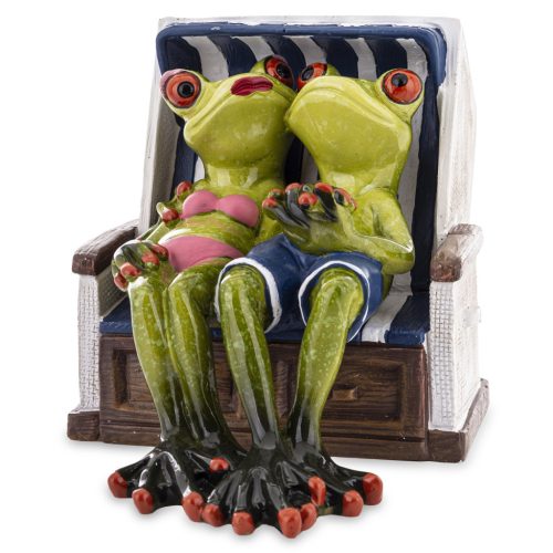 Nyaraló béka pár dísz, Zöld