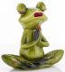 Meditáló béka dísz, Zöld