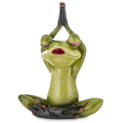 Jógázó béka dísz, Zöld