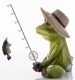 Pecázó béka dísz, Zöld