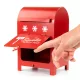 Karácsonyi postaláda dísz, Piros