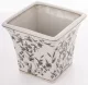 Porto virágmintás kaspó, Fehér