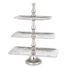 Loyd prémium süteményes kínálóállvány, Ezüst