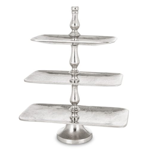 Loyd prémium süteményes kínálóállvány, Ezüst
